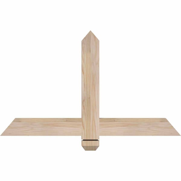 Ekena Millwork Eugene Smooth Timber Gable Bracket, Douglas Fir, 36"W x 21"H x 1 1/2"D x 3 1/2"F, 14/12 Pitch GBW036X21X0204EUG00SDF - main